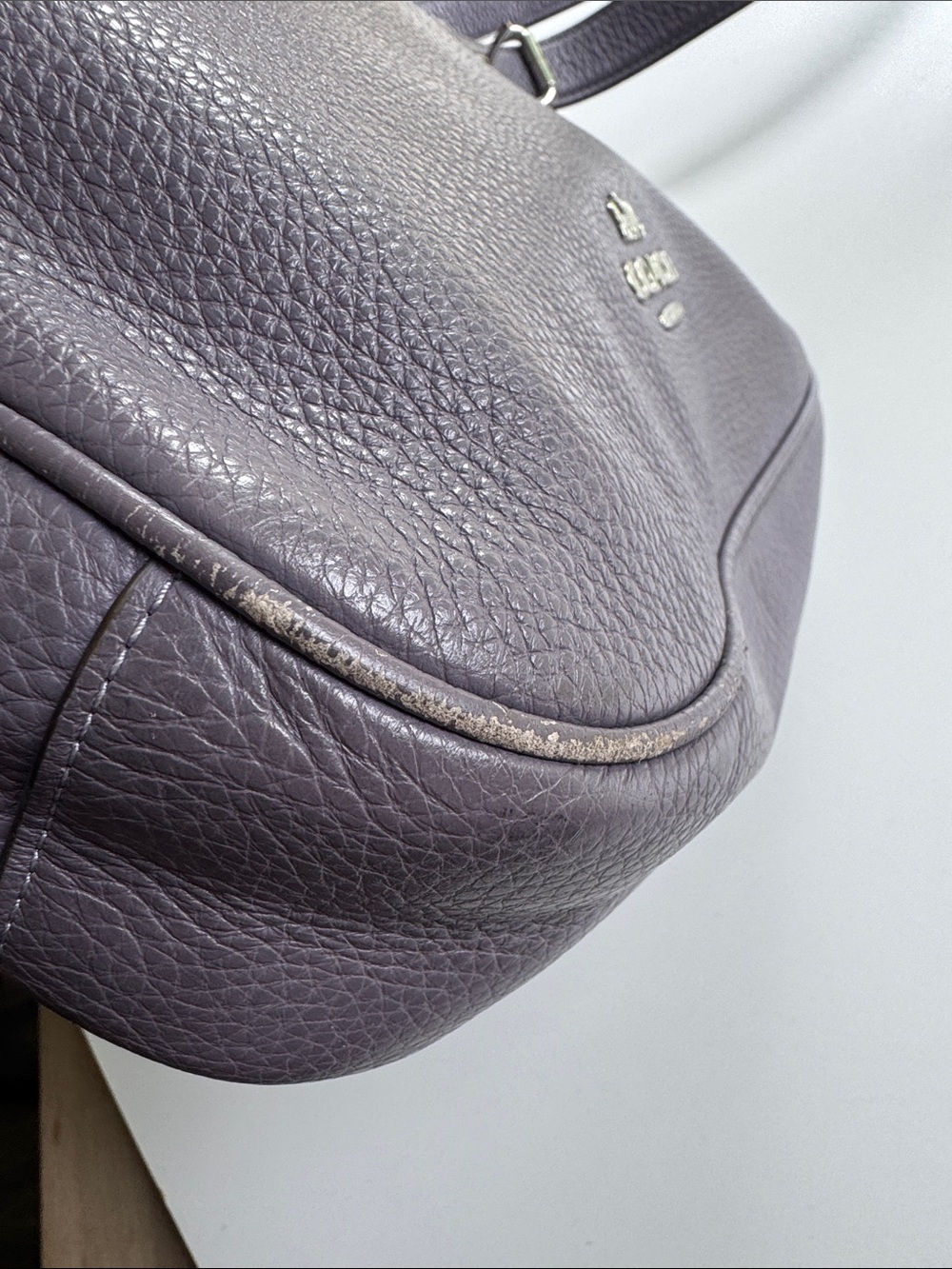 Coach Lavender Purple Leather Ellie File Crossbody Shoulder Bag Silver Hardware - Picture 9 of 15
